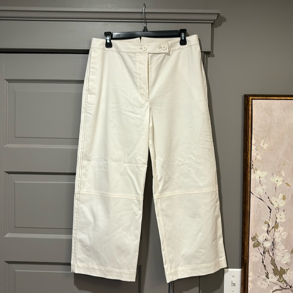 Off White Cropped Pants - image 1